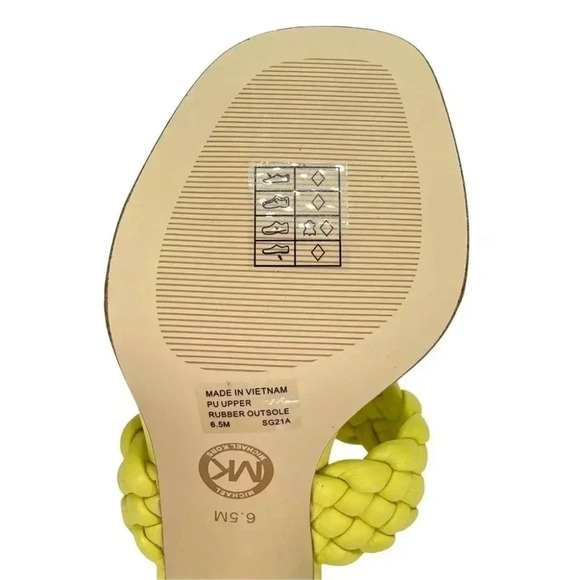 MICHAEL Michael Kors Amelia Lime Nappa Faux Leather Womens Heels Size 6.5M - Picture 12 of 14